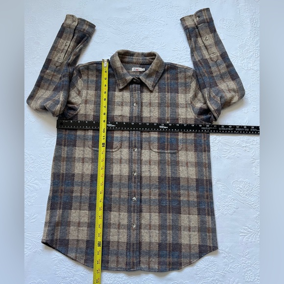 Faherty Bozeman Plaid Legend Women’s Sweater Shirt Medium - Picture 10 of 13
